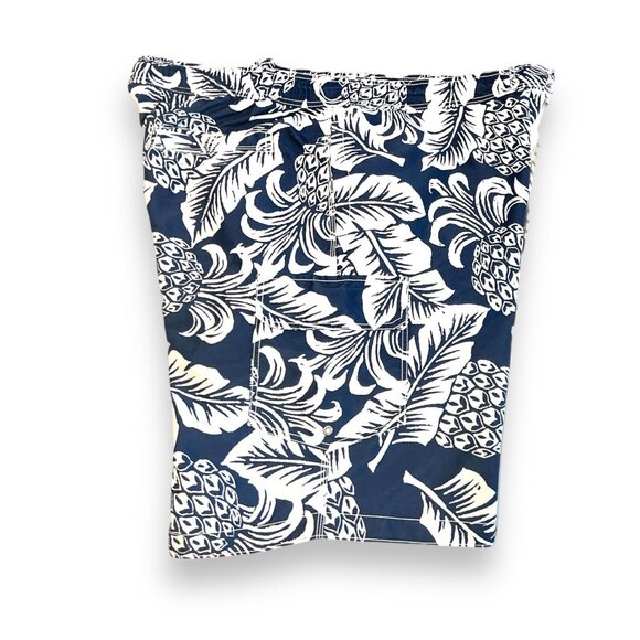 Mens Swim Trunks Size 2XL Blue Pineapple Tropical Coconut Boy Travel Beach Swim - Picture 8 of 16